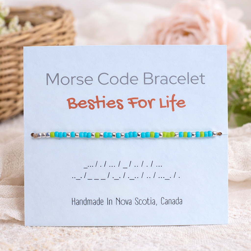 Besties For Life Morse Code Bracelet