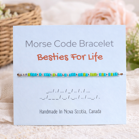 Besties For Life Morse Code Bracelet