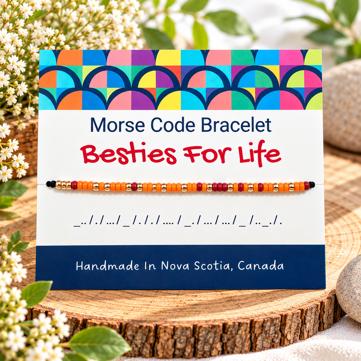 Besties For Life Morse Code Bracelet