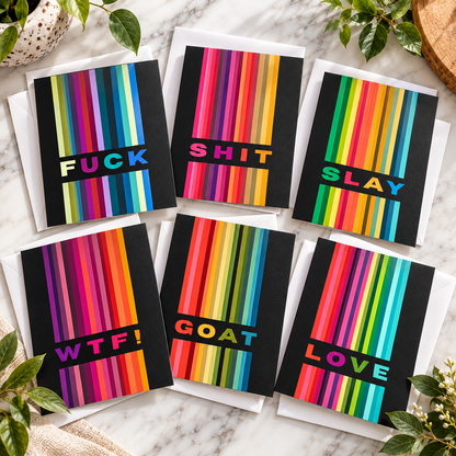 Bold & Sassy Greeting Card Box Set – 6 Assorted Cards with Envelopes
