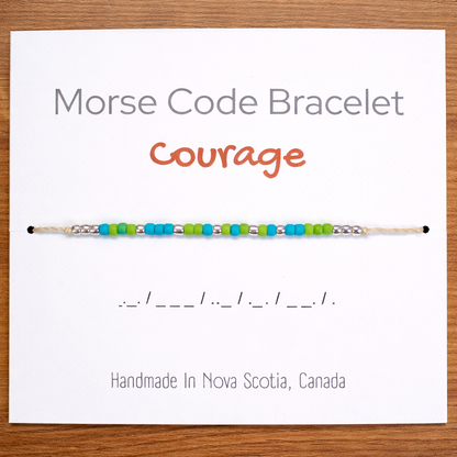 Courage Morse Code Bracelet