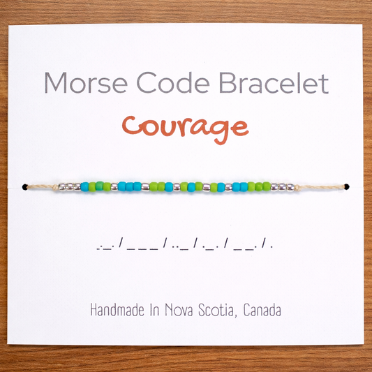 Courage Morse Code Bracelet