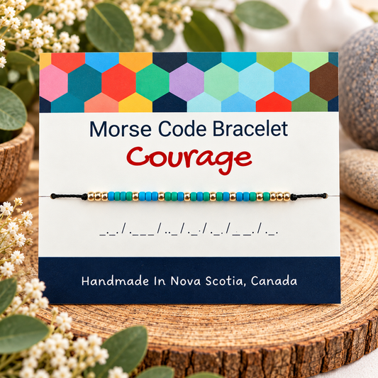 Courage Morse Code Bracelet