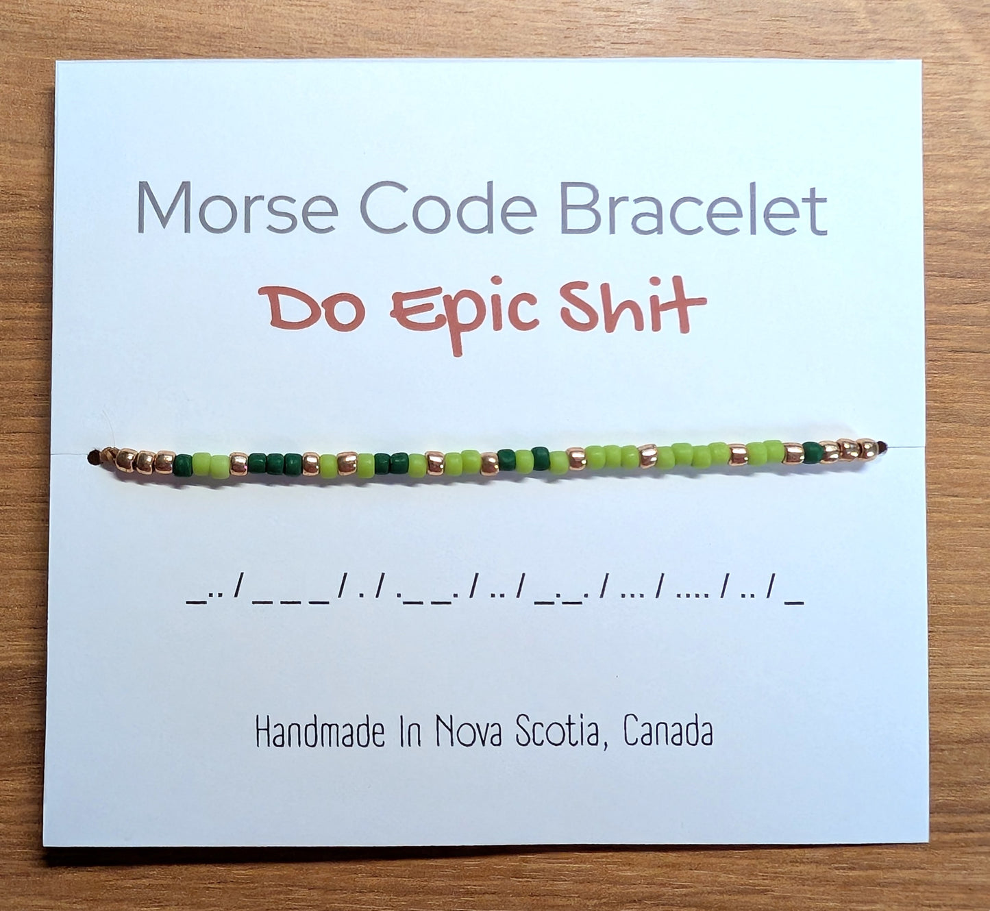 Do Epic Shit Morse Code Bracelet