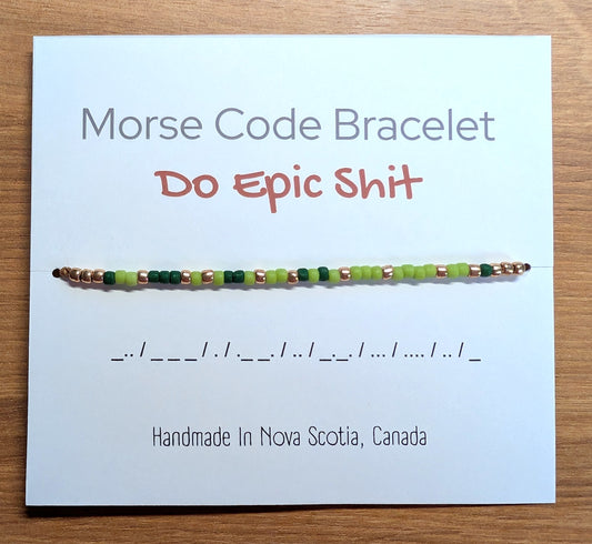 Do Epic Shit Morse Code Bracelet