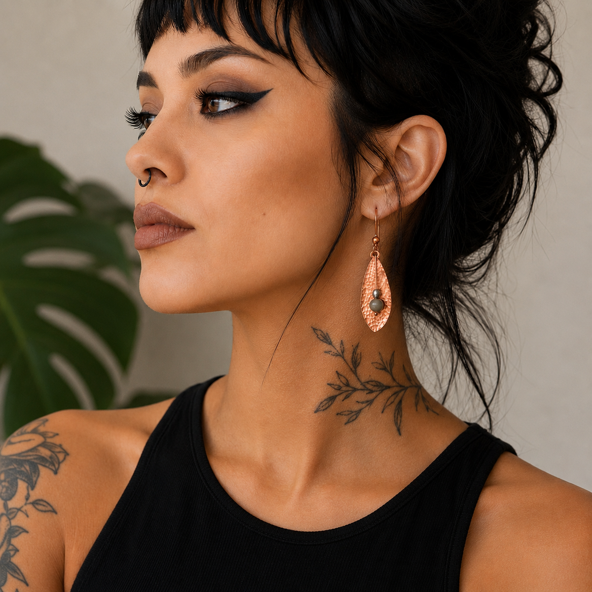 Trey - Copper & Aqua Terra Jasper Earrings