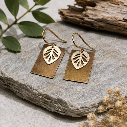 Cher - Bronze & Brass Earrings