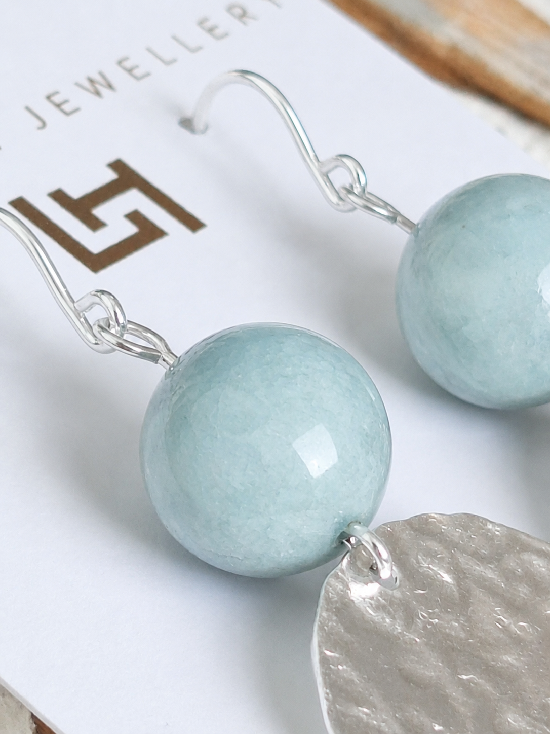 Apex - Burmese Jade & Silver Earrings
