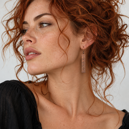 "WTF?"– Artisan Copper Statement Earrings