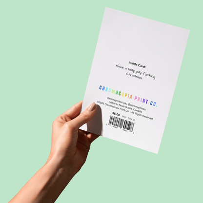 Festive As Fuck – Funny & Rude Christmas Card for Adults