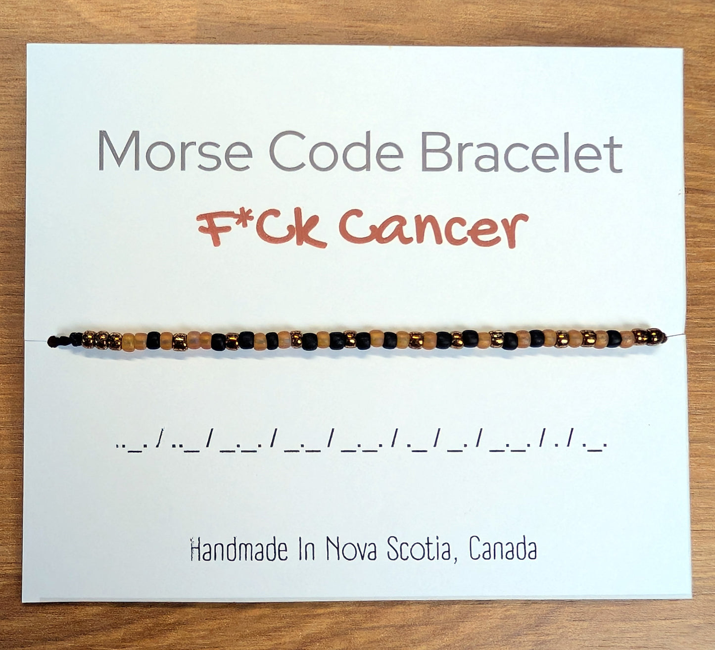 Fuck Cancer Morse Code Bracelet