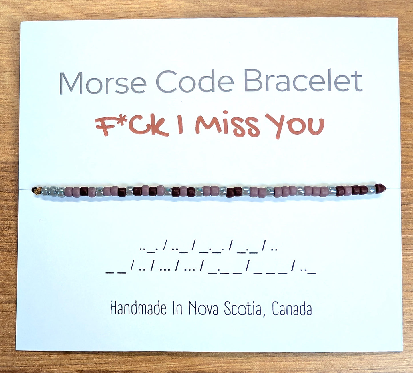Fuck I Miss You Morse Code Bracelet