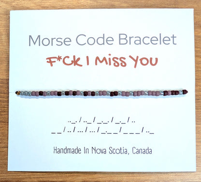 Fuck I Miss You Morse Code Bracelet