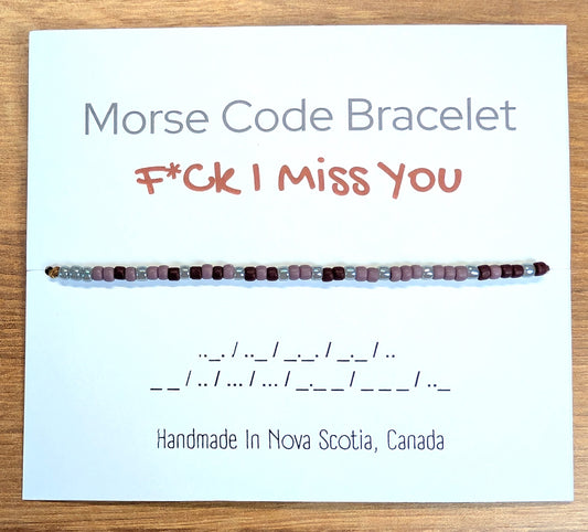 Fuck I Miss You Morse Code Bracelet