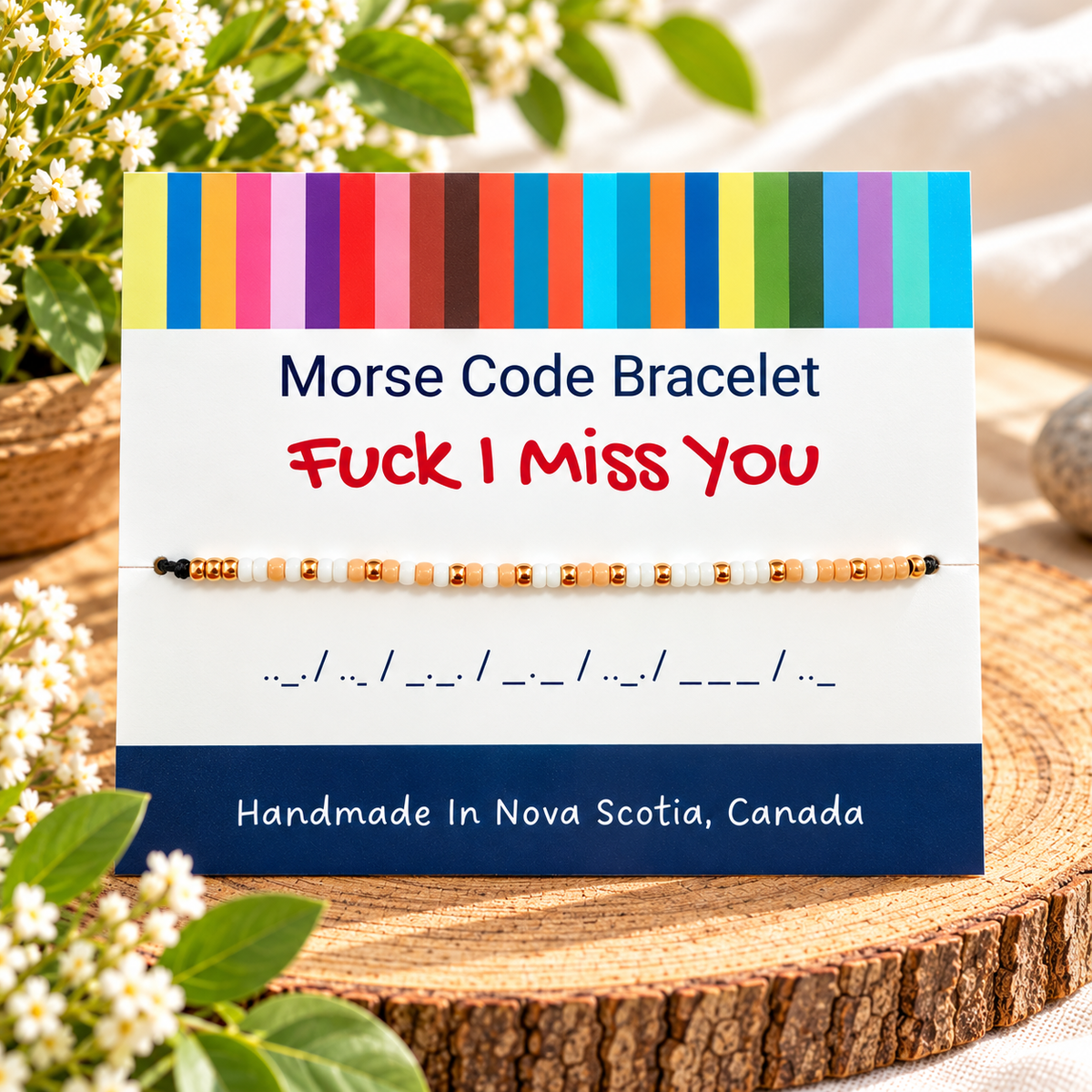 Fuck I Miss You Morse Code Bracelet