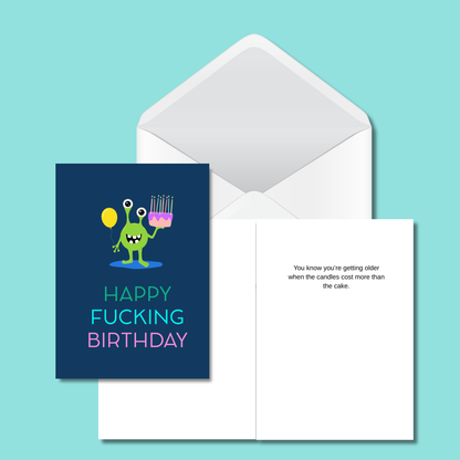 Happy F*cking Birthday Candles Cost More Than Cake - Funny
