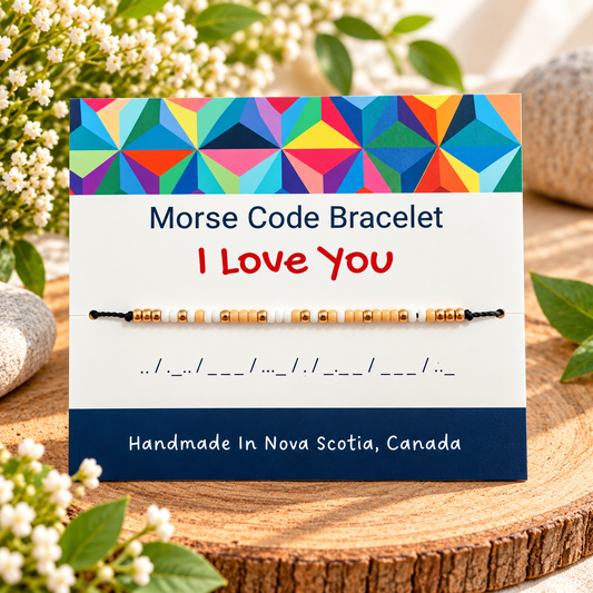I Love You Morse Code Bracelet
