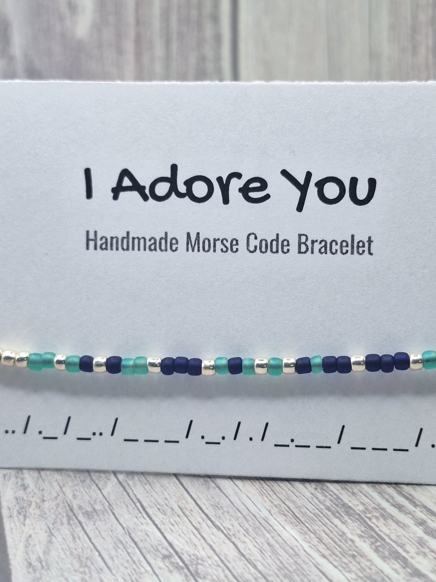 I Adore You Morse Code Bracelet