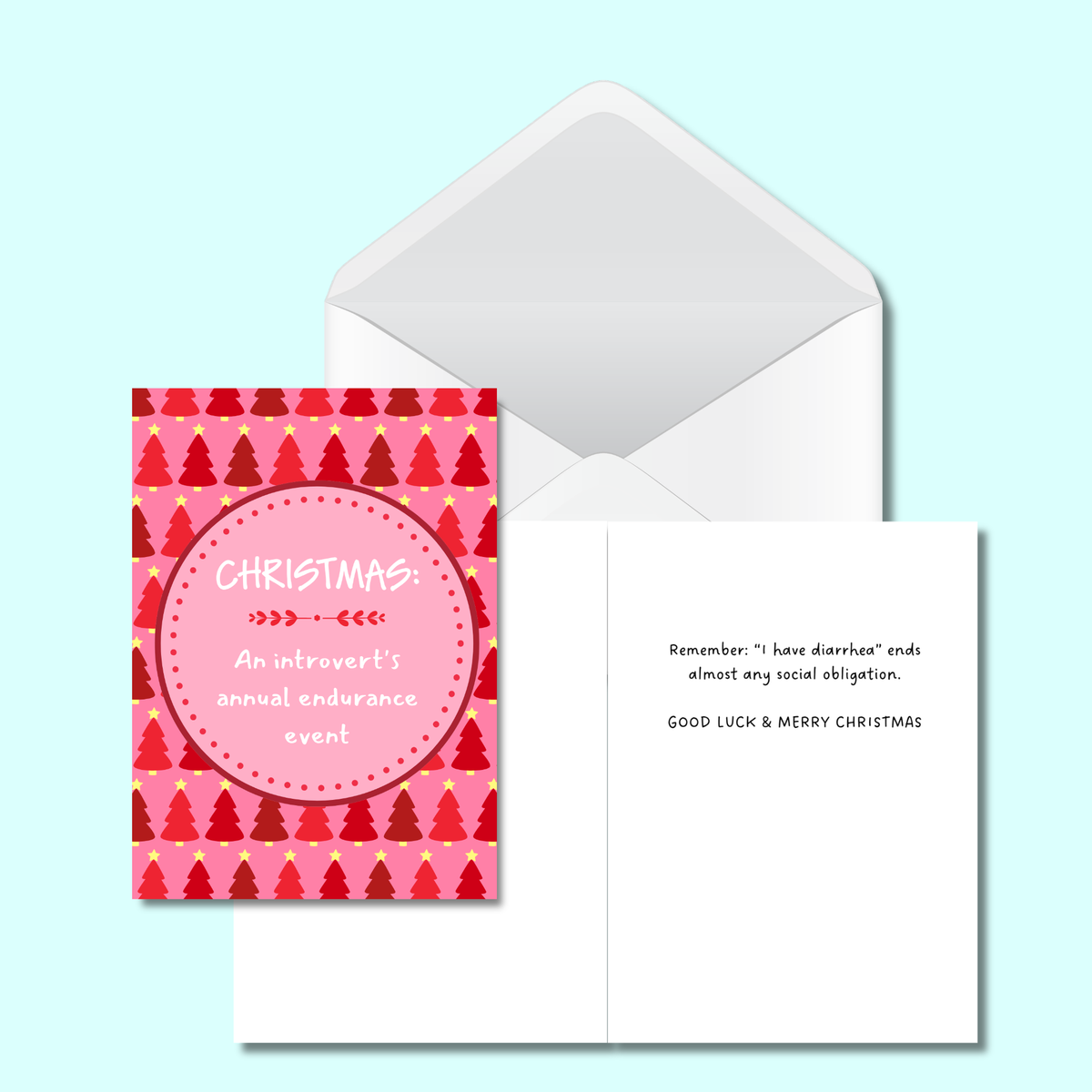 Christmas: An Introvert's Annual Endurance Event – Funny Christmas Card