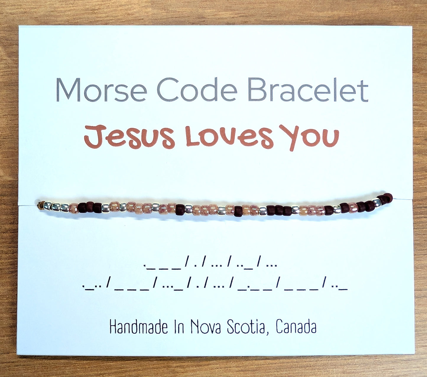 Jesus Loves You Morse Code Bracelet