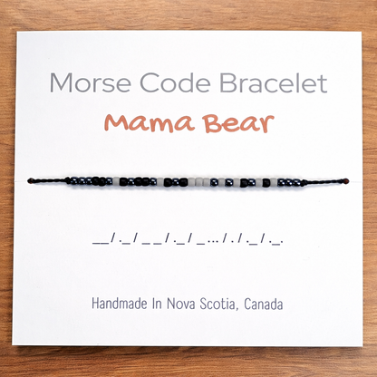 Mama Bear Morse Code Bracelet