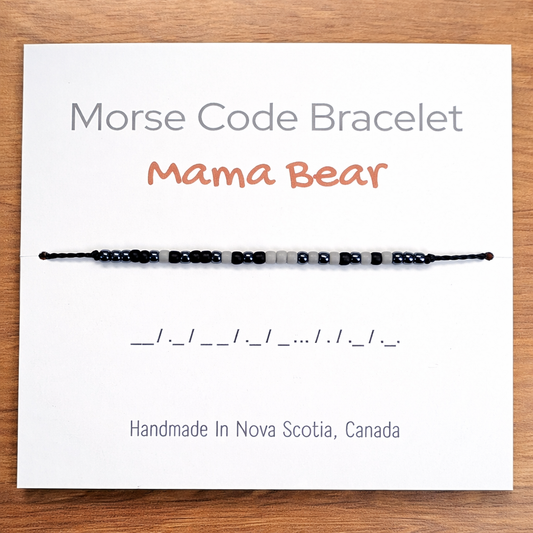 Mama Bear Morse Code Bracelet
