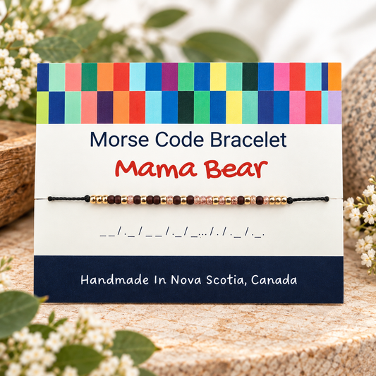 Mama Bear Morse Code Bracelet