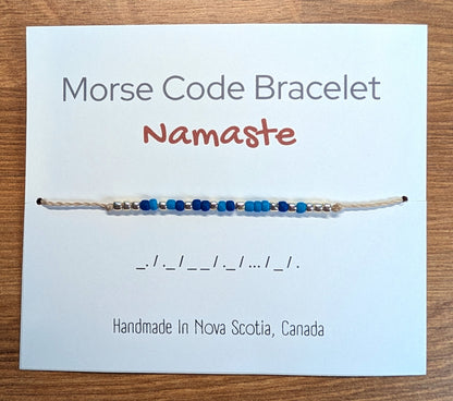 Namaste Morse Code Bracelet
