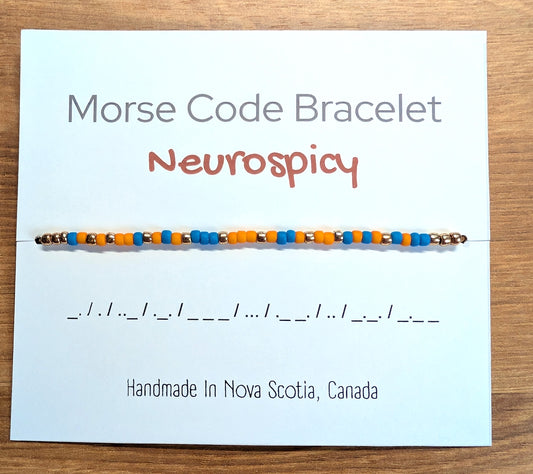 Neurospicy Morse Code Bracelet