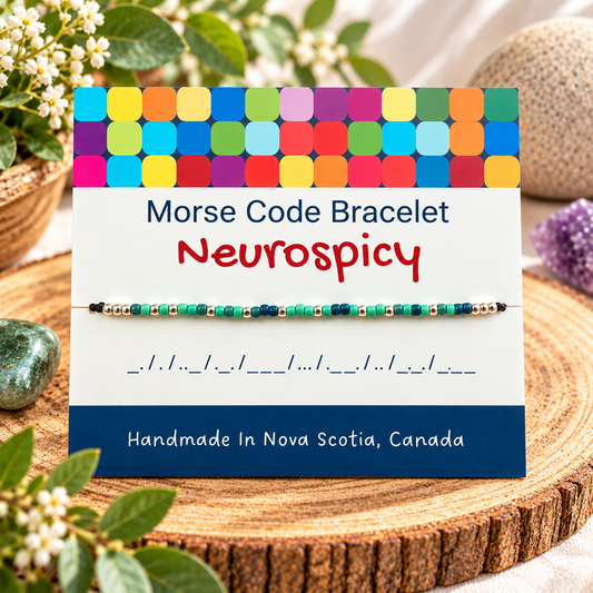 Neurospicy Morse Code Bracelet