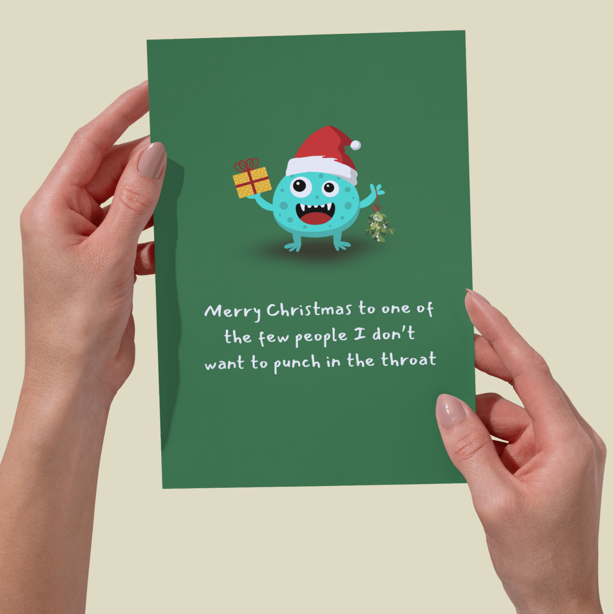 Merry Christmas to Someone I Don't Want to Punch – Funny Christmas Card