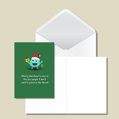 Merry Christmas to Someone I Don't Want to Punch – Funny Christmas Card