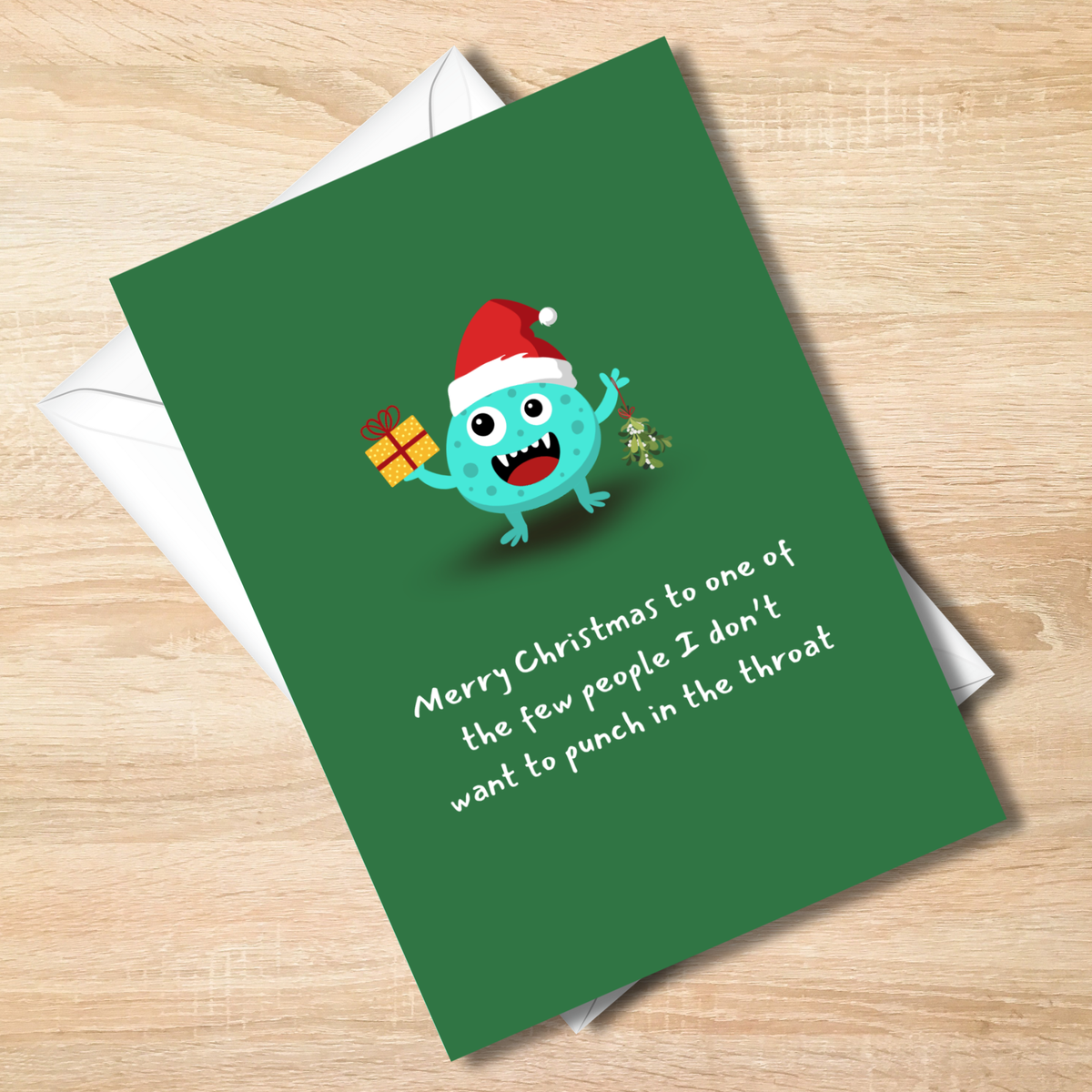Merry Christmas to Someone I Don't Want to Punch – Funny Christmas Card