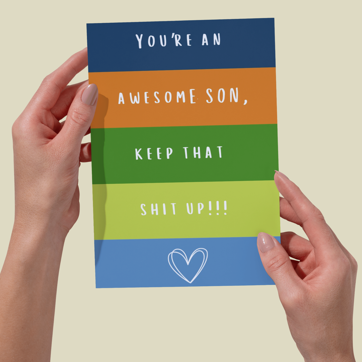 You're an Awesome Son – Funny & Sarcastic Greeting Card for Son