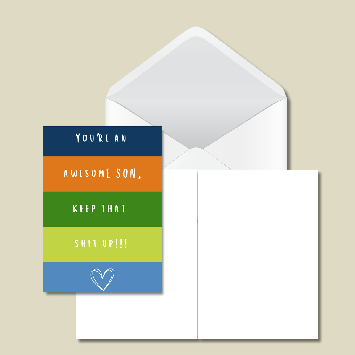 You're an Awesome Son – Funny & Sarcastic Greeting Card for Son